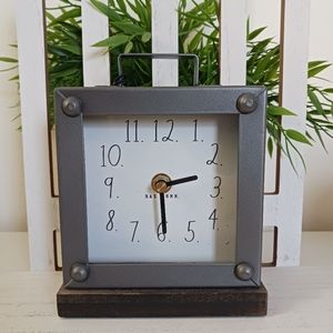Rae Dunn Grey Clock